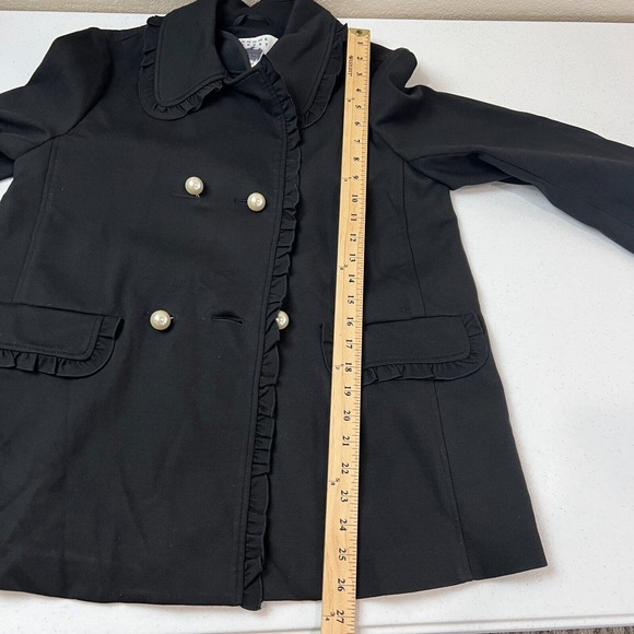 Kate Spade Broome Street Women's Button Front‎ Jacket Long Sleeve Black Pea 6 - Picture 9 of 10